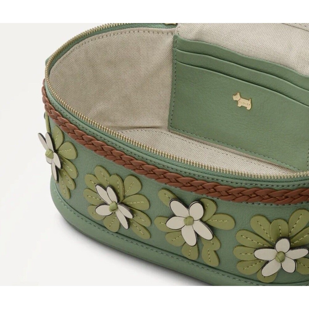 Radley London LUNAR NEW YEAR Zip Around Crossbody Bag Purse Green Leather NWT - Picture 2 of 4